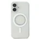 Чехол Guess IML Rhinestones MagSafe для iPhone 16, белый