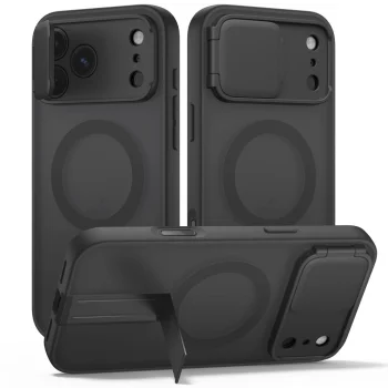 Чехол Tech-Protect Kevlar Aura MagSafe для iPhone 18 Pro / 17 Pro с подставкой, Matte Black