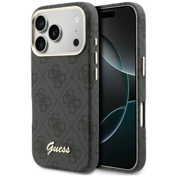 Guess 4G Script MagSafe maciņš iPhone 17 Pro Max - melns | Phone Case Cover