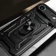 Hybrid Armor Camshield iPhone 17 Air vāciņš ar statīvu un kameras aizsargu, melns