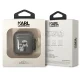 Чехол Karl Lagerfeld Glitter Karl&Choupette для AirPods 1/2, черный
