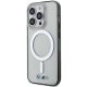 BMW iPhone 14 Pro vāciņš Silver Ring MagSafe, caurspīdīgs