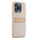 DKNY iPhone 15 Pro vāciņš Mono Stripe & Metal Logo, rozā