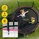 4FIZJO CLASSIC Garden Trampoline with Net and Ladder 312 cm 10 FT, Pink-Black