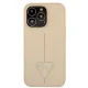 Guess Saffiano Triangle Logo vāciņš Apple iPhone 13 Pro / 13, bēšs