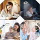 Cosmetic LED Desk Lamp with 3x Magnifier Black