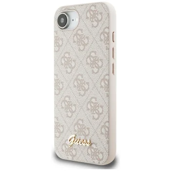 Guess 4G Script Logo MagSafe vāciņš Apple iPhone 16e - Rozā