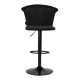 4Rico QS-B801 Velvet Makeup Chair and Bar Stool, Black