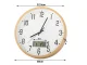 Sienas pulkstenis liels kluss 30cm apaļš rādītājs datums temperatūra sekundes | Wall clock large silent round...