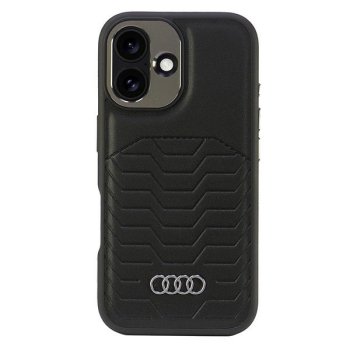 Audi Synthetic Leather MagSafe vāciņš Apple iPhone 16 melns