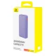 Baseus Airpow Fast Charge Power Bank 20000mAh 20W Nebula Purple? ar vienkāršu sēriju, kas satur universālu USB uz C...