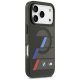 Чехол BMW M IML Metal Buttons Tricolor Lines MagSafe для iPhone 17 Pro Max — черный