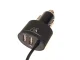 Maclean MCE76 Automašīnas Lādētājs ar Lightning Kabeli, 2xUSB, 5.2A, 1.8m, Melns