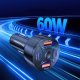 Wozinsky WLS-04 auto lādētājs 2xUSB-C 2xUSB-A - melns | Phone Car Charger