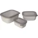 Pārtikas trauku komplekts Mepal Cirqula 3 gab., 750 ml, 1500 ml, 3000 ml, balts