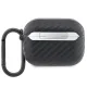BMW AirPods Pro maciņš Carbon Double Metal Logo, melns