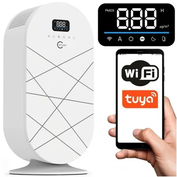 Gaisa attīrītājs Carruzzo Pro ar jonizatoru, HEPA 13 filtru un WiFi