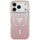 Чехол Guess IML Gradient Triangle Logo MagSafe для iPhone 17 Pro, Розовый