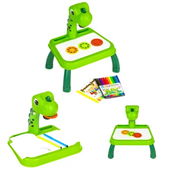 Multistore Dinosaur Drawing Board Projector, 12 Markers, 24 Patterns