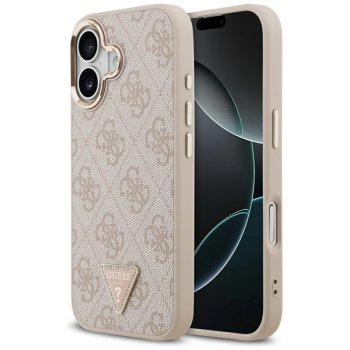 Guess 4G Triangle Logo MagSafe vāciņš iPhone 17 - Rožu zelta krāsā | Phone Case Cover Rose Gold