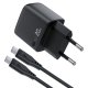 USB-C Wall Charger Acefast A113 GaN PD 20W with Display & Cable Black
