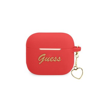 Guess GUA3LSCHSR AirPods 3 cover red/red Silicone Charm Heart Collection