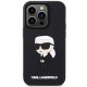 Karl Lagerfeld iPhone 14 Pro Case 3D Rubber Icon, Black