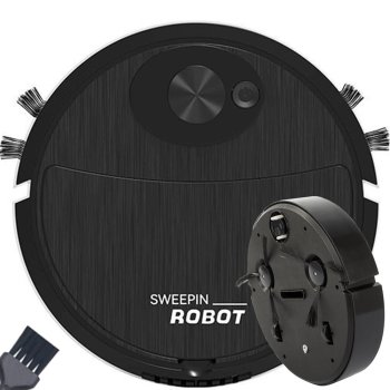 Automātiskais bezvadu robots putekļsūcējs, melns