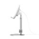 Baseus Telescopic Desktop Bracket Phone Holder Wireless Qi Charger 15W with USB Cable, Silver