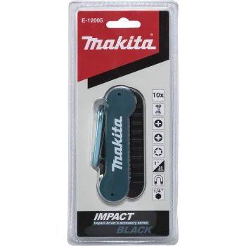 Makita E-12005 Impact Black skrūvgriežu uzgaļu komplekts, 10 gab.