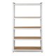 Humberg 4841 metāla noliktavas plaukts 150x75x30 cm, balts