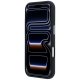 Mercedes Leather Semi Wrap Grill Pattern MagSafe Case for iPhone 17 Pro, Black