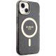 Guess iPhone 14 Plus Case Glitter Gold MagSafe, Black