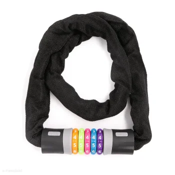 Velosipēda ķēdes slēdzene Wozinsky WZR-K1 ar koda atslēgu 100 cm, melna
