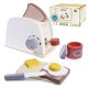 Wooden toaster toy for children, white + accessories
