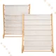 Bērnu grāmatu plaukts, 76,5 cm, koks/audums, bāzēts Montessori stilā