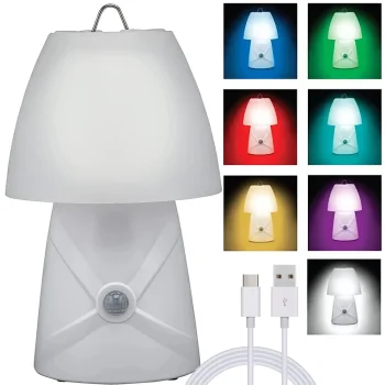 Bērnu naktslampiņa LED RGB ar kustību sensoru, balta