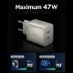 Сетевое зарядное устройство Spigen Essential EE472EU-GAN 2 порта 47W - Titanium