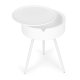 Round Side Table with Storage and Removable Tray Top ModernHome