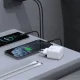 Сетевое зарядное устройство Dudao A28PCEU PD 45W GaN 2xUSB-C + кабель USB-C - Белый