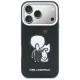 Karl Lagerfeld Karl & Choupette Back Logo MagSafe Case for iPhone 17 Pro, Black