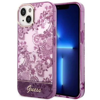 Чехол Guess для iPhone 14 Plus Porcelain Collection фуксия