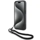BMW iPhone 15 Pro Max Case Signature Leather Wordmark Cord, Black
