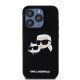 Karl Lagerfeld iPhone 15 Pro Case Silicone Karl & Choupette MagSafe, Black