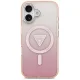 Чехол Guess IML Gradient Triangle Logo MagSafe для iPhone 17, розовый