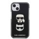 Karl Lagerfeld Karl&Choupette Head iPhone 13 / 14 / 15 vāciņš - Black