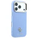 Чехол Guess Saffiano Small 4G & Classic Logo MagSafe для iPhone 18 Pro / 17 Pro, светло-синий