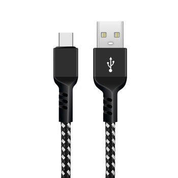 Maclean MCE471 USB-A uz USB-C kabelis, Fast Charge 2.4A, 1m, Melns
