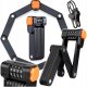 Salokāma Velosipēdu Slēdzene Velo Saslēdzējs ar Ciparu Kodu | Folding Bicycle Combination Lock