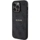 Apple iPhone 15 Pro 6.1\'\' Guess 4G Collection Leather Metal Logo MagSafe Case Cover, Black | Telefona Maciņš Vāks...